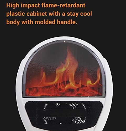 FYHpet תנור חשמלי תנור קמין חשמלי,נייד חשמלי תנור חימום עם מציאותית יומן אש להבה השפעה, תרמוסטט מתכוונן, הגנה על התחממות