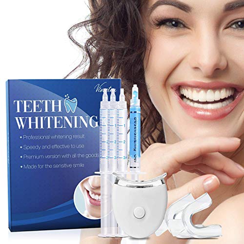 Vivostar הלבנת שיניים קיט, (3)3ml הלבנת ג 'ל, (1)3ml הרגישות ג' ל פרימיום איכותי,עשוי רגיש חיוך