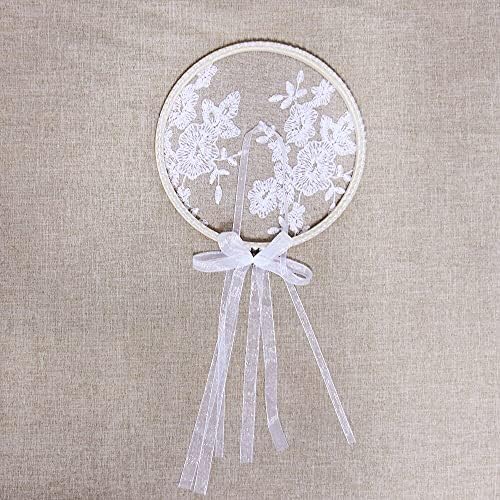 chenfeng החתונה כרית טבעת עץ כרית טבעת לבן תחרה עגול בעל כרית נושא הנישואים הטבעת כרית רומנטי (צבע : 2)