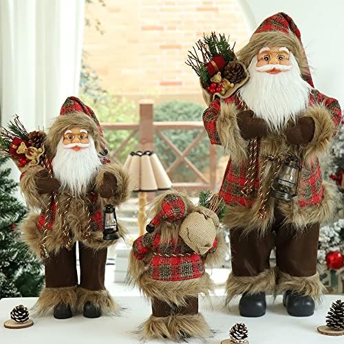 FMTZZY 60/45/30 ס מ, סנטה קלאוס בובת חג המולד קישוטים הביתה לשנה החדשה לילדים מתנות במלון בית קפה חלון קישוטים (צבע