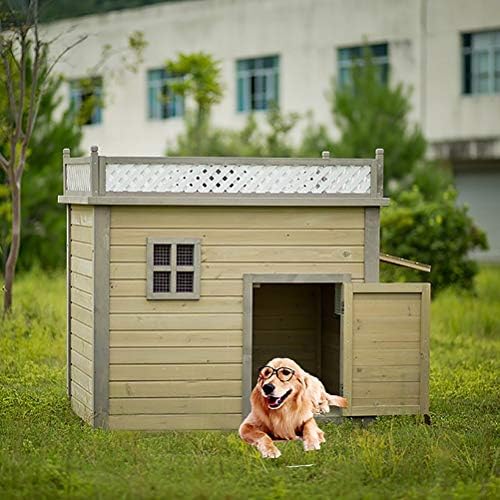 ZEIYUQI חוצות גדולים וקטנים כלבים בכלבייה עם חלון הכלב בתים עבור כלבים גדולים מחוץ אטים לגשם ו Windproof