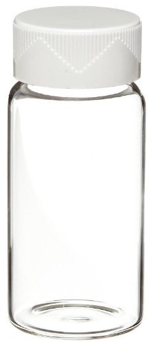 Kimax 74500-20 זכוכית 20mL בקבוקון נצנץ, עם אוריאה/קורק-רדיד כובע/אניה (במקרה של 500)