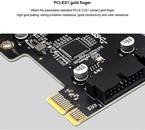 PCIE כדי USB3.0 הרחבה כרטיס,PH62 שולחן העבודה הרחבה כרטיס PCI-E מארז הפאנל הקדמי,19/20Pin כבל ממשק,PCIE X1, תואם X4/X8/X16(PH62