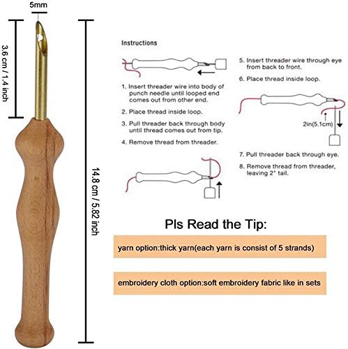 עמיד DIY ידית עץ מלאכת רקמה עט מחט Threader להגדיר פונץ מחט תפירה אספקה