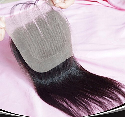 2018 פופולרי DaJun שיער 8A 3 דרך תחרה סגר עם חבילות ישר המלזי בתולה שיער צרור עסקאות 3Bundles וסגירת מעגל הצבע הטבעי