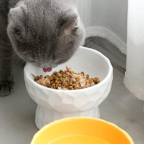 קרמיקה גידל חתול קערות קטנות מזון לכלבים קערות גבוהות החתול קערת המים מוטה החתול קערת להגן על חיית המחמד של עמוד השדרה
