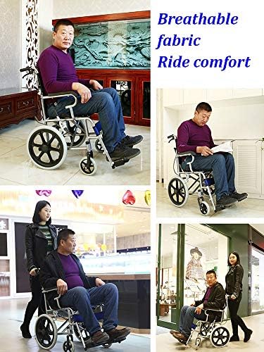 קיפול כסא גלגלים קל משקל ומתקפל עצמית מונעת גלגלים עם בלם היד ושחרור מהיר גלגלים אחוריים עבור נכים נכים יכול לשאת 180kg