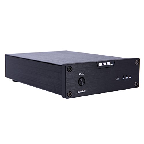 SMSL סנסקריט 6 32bit/192kHz USB/אופטי/קואקס אנלוגי Audio Decoder (שחור)