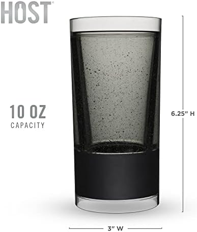 המארח טמבלר 10 עוז המקפיא ג ' ל Chillable זכוכית, BPA Free השתייה, סט של 2, עשן קוקטייל להקפיא