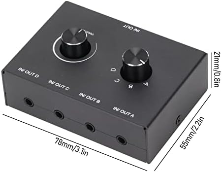 Switcher, 4 יציאות סטריאו 3.5 מ מ פסיבי בקרה קל לשימוש עיצוב מיוחד 1 פלט 4 מקורות עבור אוזניות עבור MP4