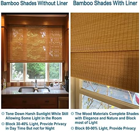 אלחוטי עץ חלון גוונים הרומית, במבוק אור סינון חלון תריסים מקורה בבית, במטבח, במשרד, תבנית 2