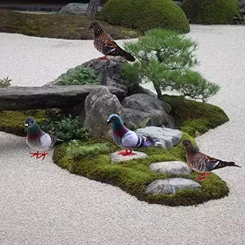joyMerit 6Pcs מלאכותי יונים, חיים קצף יונים ציפורים, ציפור פסלים ציפור דגימות עבור גן חתונה חגיגי קישוטים דקורטיביים