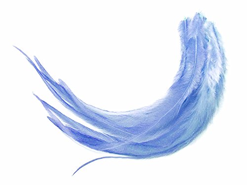 שיער נוצות ; 1 עשרות - בינוני מוצק כחול בהיר תרנגול הארכת שיער נוצות