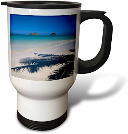 3dRose דקל צל בlanikai ביץ', Kailua, הוואי-US12 DPB1009-דאגלס פיבלס- ספל הקפה, 14 עוז, ססגוניות
