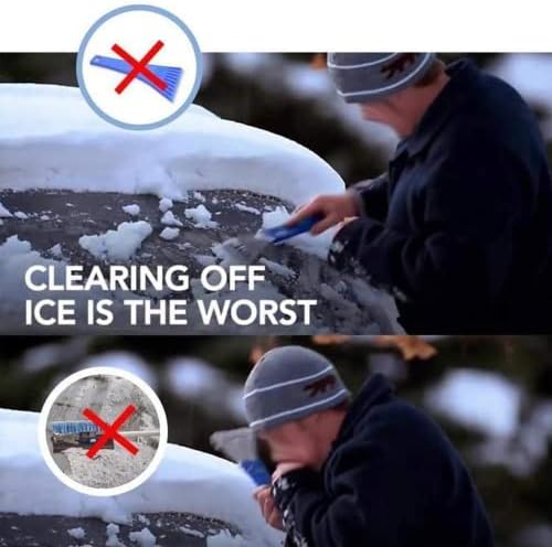 BAOBA קסום המכונית מגרד קרח 2.13 ב, 2pack קרח מגרדים על שמשת הרכב