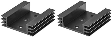 uxcell אלקטרוניקה מגניב גוף קירור עבור ל-3 שחור 45 x 45 x 14 מ מ 2pcs