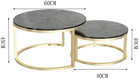 BJL שולחן קפה קטן, שולחן קפה הקבלה סלון שולחן נורדי השיש קפה שולחן קטן פשוט בדירה סלון שולחן קפה שילוב צד עגול שולחן