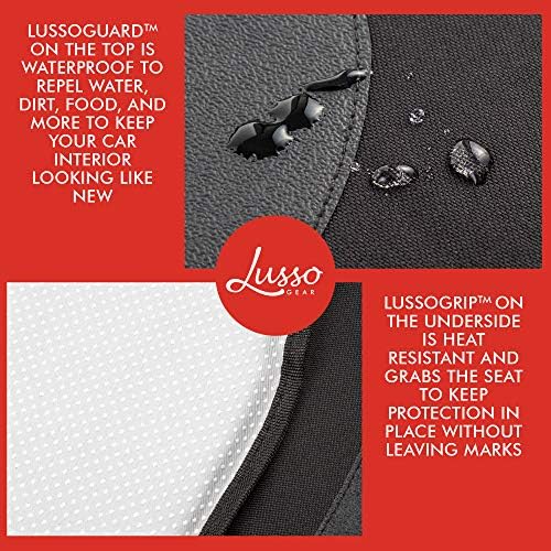 Lusso ציוד מושב הרכב, מגן עם ריפוד עבה - הכולל גודל XL (הכיסוי הטוב ביותר זמין), עמיד, עמיד למים 600D בד, PVC עור מחוזק,