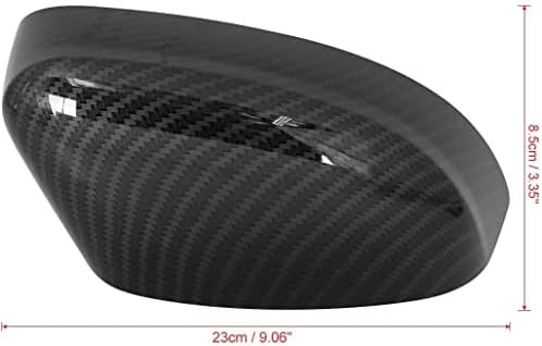 KFidFran זוג המכונית החיצוני המראה לכסות דיור דלת כנף המראה מכסה כובע סיבי פחמן דפוס עבור פורד פוקוס MK3 2012-(פאר