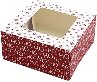 מתנת הבורא חגיגי חלונות חג מולד מזון קופסאות מתנה, zzzz-s, אדום, לבן