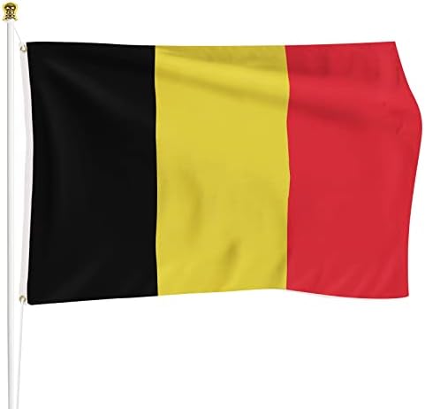 בלגיה הדגל של 3×5 מטר סיבי פוליאסטר צבע בהיר אנטי-דהייה עם פליז לולאות