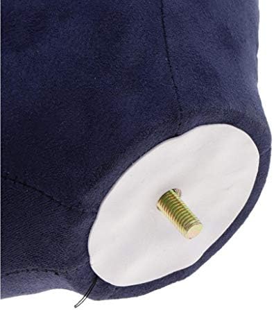 Homyl עצמאי 21inch זמש שעם הפאה לחסום את הבובה בראש עמוד פאות כובע שהופך את התצוגה קישוט הבית עם כוונון - כחול כהה